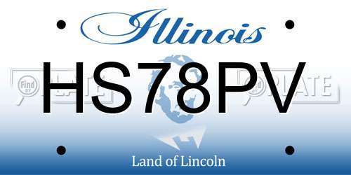 HS78PV Illinois License Plate