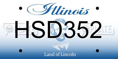 HSD352 Illinois License Plate