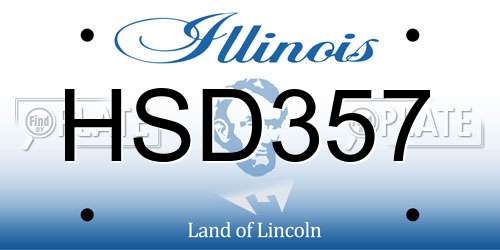 HSD357 Illinois License Plate
