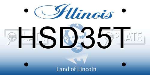 HSD35T Illinois License Plate
