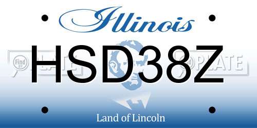 HSD38Z Illinois License Plate