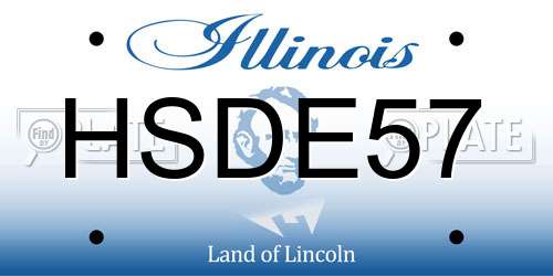 HSDE57 Illinois License Plate