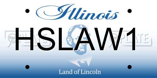 HSLAW1 Illinois License Plate