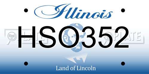 HSO352 Illinois License Plate