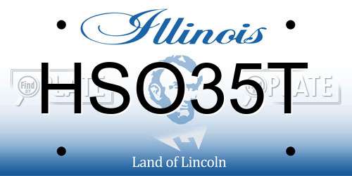 HSO35T Illinois License Plate