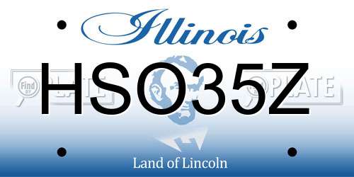 HSO35Z Illinois License Plate