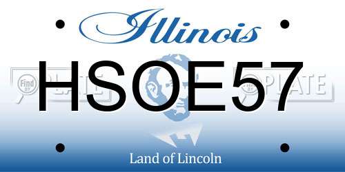 HSOE57 Illinois License Plate