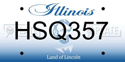 HSQ357 Illinois License Plate
