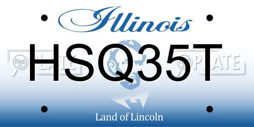 HSQ35T Illinois License Plate