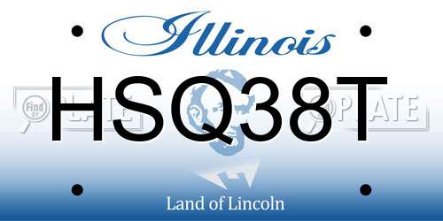 HSQ38T Illinois License Plate