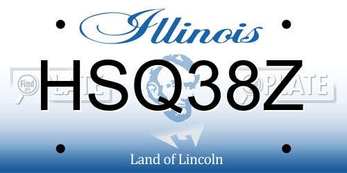 HSQ38Z Illinois License Plate
