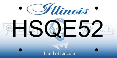 HSQE52 Illinois License Plate