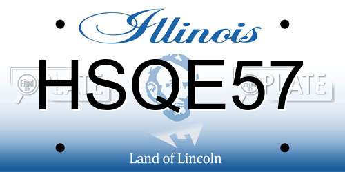 HSQE57 Illinois License Plate