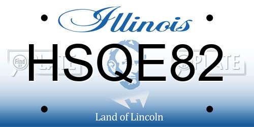 HSQE82 Illinois License Plate