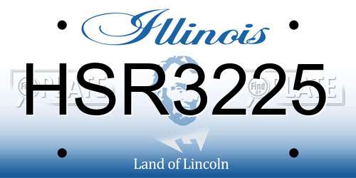 HSR3225 Illinois License Plate