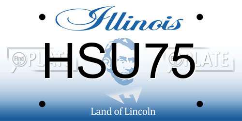 HSU75 Illinois License Plate