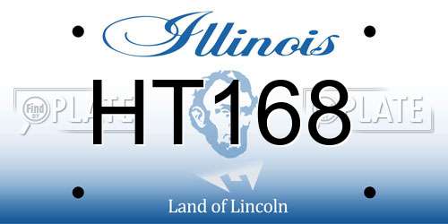 HT168 Illinois License Plate