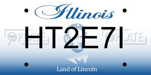 HT2E7I Illinois License Plate