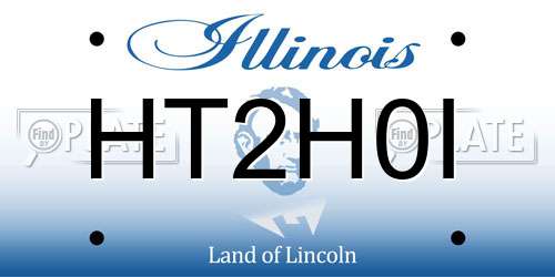 HT2H0I Illinois License Plate