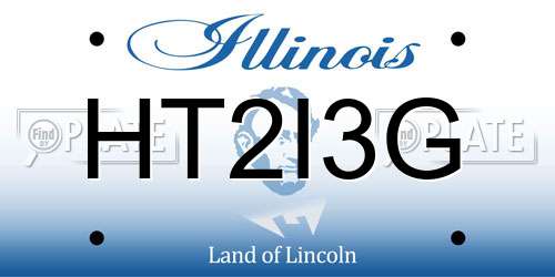 HT2I3G Illinois License Plate