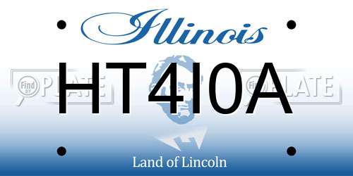 HT4I0A Illinois License Plate