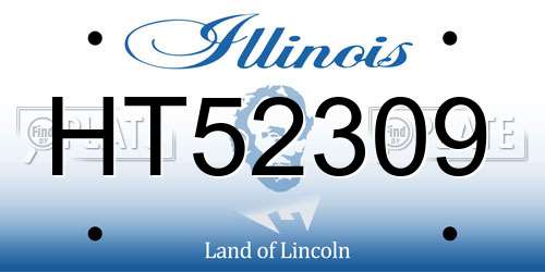 HT52309 Illinois License Plate