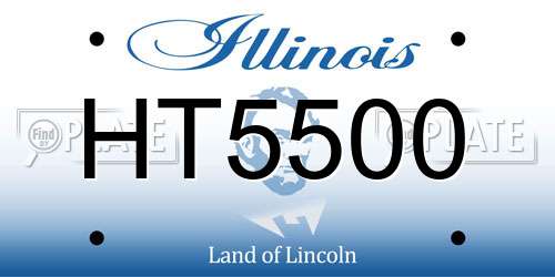 HT5500 Illinois License Plate