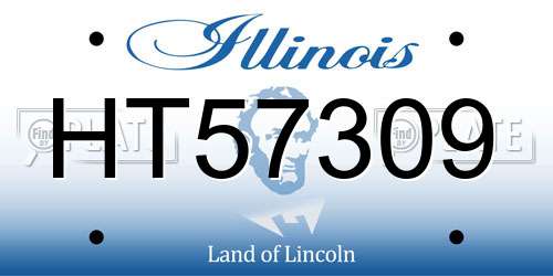 HT57309 Illinois License Plate