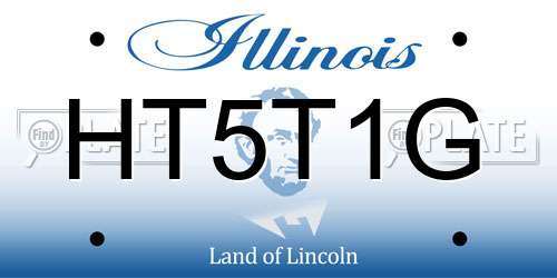 HT5T1G Illinois License Plate
