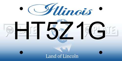 HT5Z1G Illinois License Plate