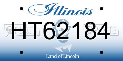 HT62184 Illinois License Plate