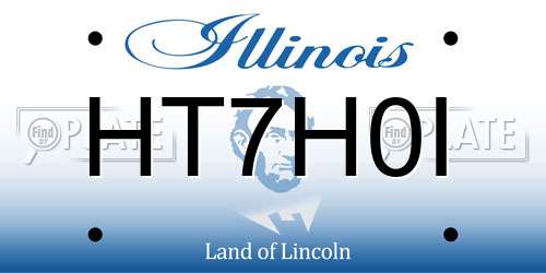 HT7H0I Illinois License Plate