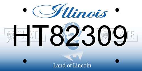HT82309 Illinois License Plate