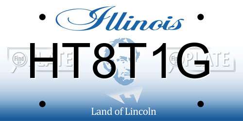 HT8T1G Illinois License Plate