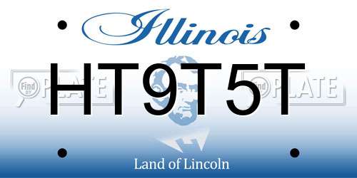 HT9T5T Illinois License Plate
