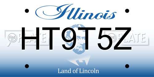 HT9T5Z Illinois License Plate