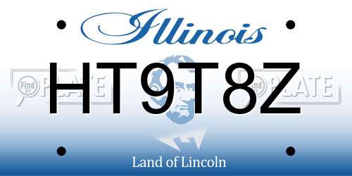 HT9T8Z Illinois License Plate