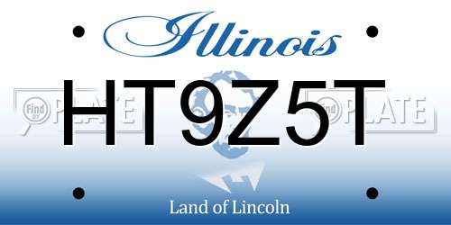 HT9Z5T Illinois License Plate