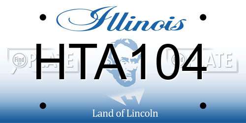 HTA104 Illinois License Plate