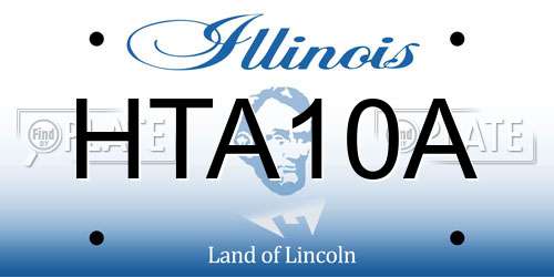 HTA10A Illinois License Plate
