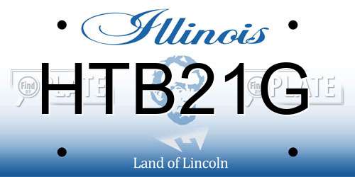 HTB21G Illinois License Plate