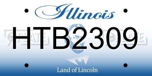 HTB2309 Illinois License Plate