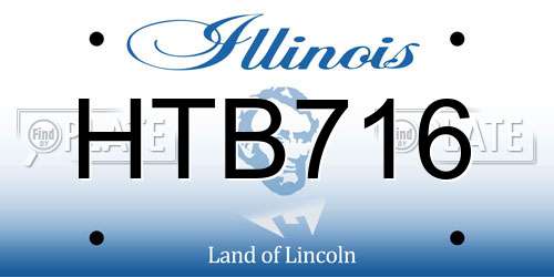 HTB716 Illinois License Plate