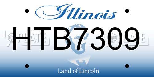 HTB7309 Illinois License Plate