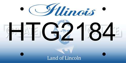 HTG2184 Illinois License Plate