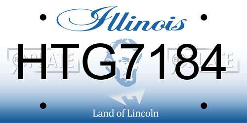 HTG7184 Illinois License Plate
