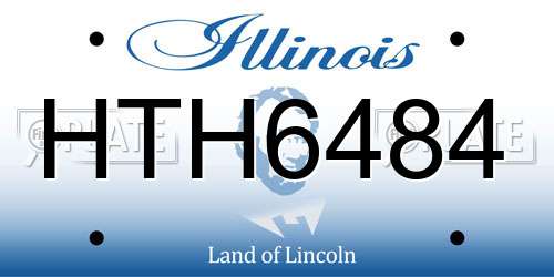 HTH6484 Illinois License Plate
