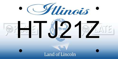 HTJ21Z Illinois License Plate