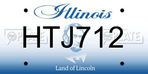 HTJ712 Illinois License Plate