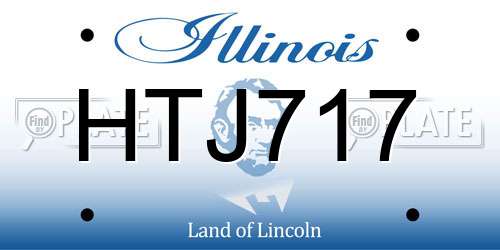 HTJ717 Illinois License Plate